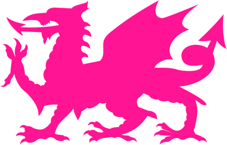 The Welsh Dragon, a heraldic symbol that appears on the national flag of Wales.